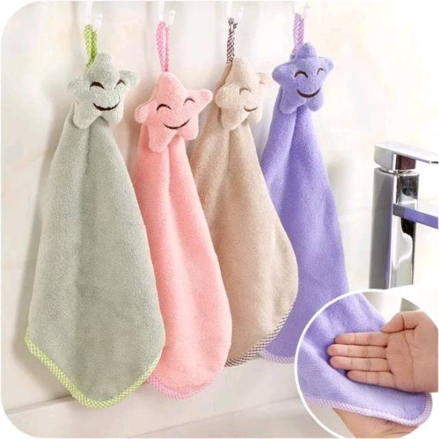 (CLASHOP) lap tangan handuk bintang / star hand towel / kain lap tangan