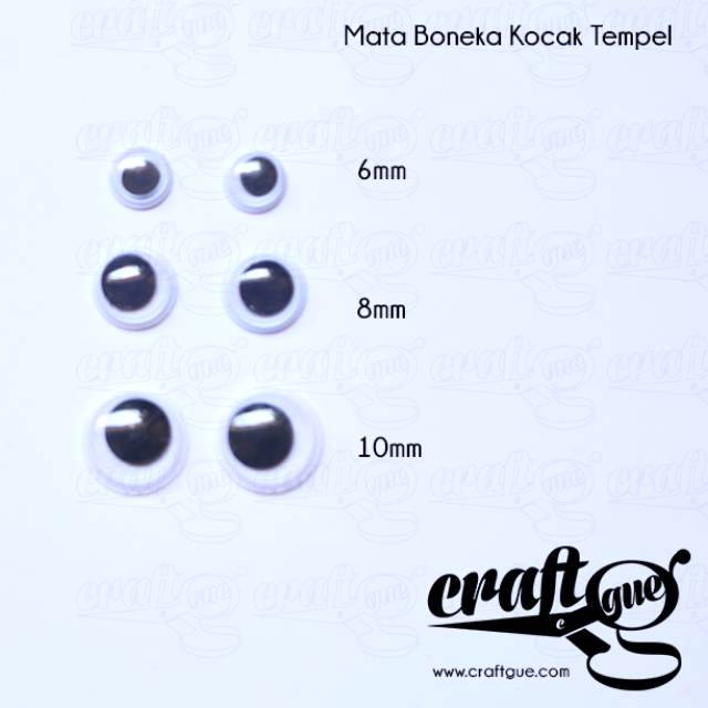 Mata Boneka Tempel Kocak (100pcs)