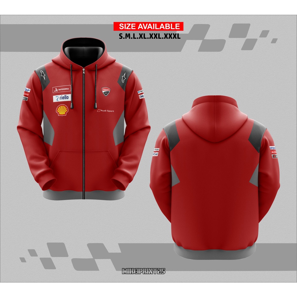 JAKET HOODIE ZIPPER DUCATI CORSE / JAKET DUCATI CORSE