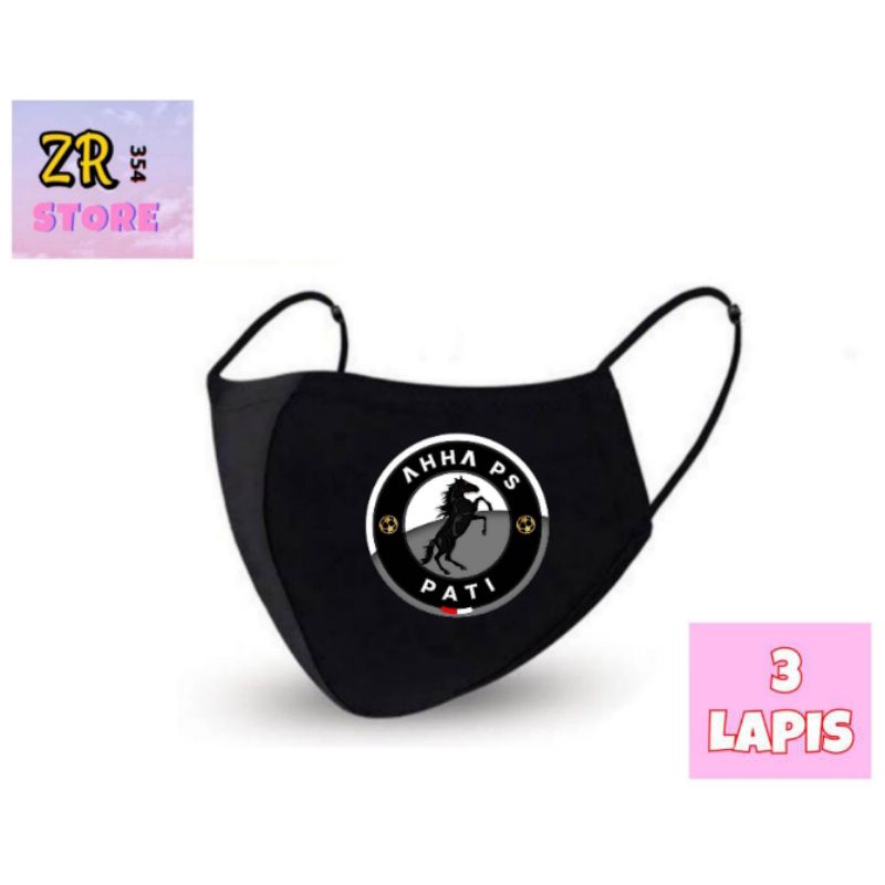 Masker kain 3ply - AHHA PS PATI // Masker kain 3 lapis - PSG PATI / Masker Scuba Ahha ps Pati murah 