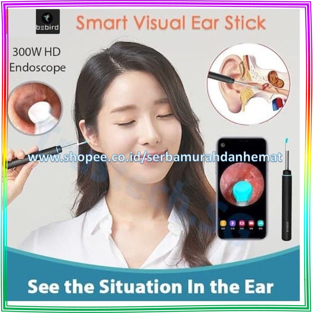 Kamera Korek Kuping Pembersih Telinga Otoskop Ear Otoscope BEBIRD M9 Pro Smart Visual