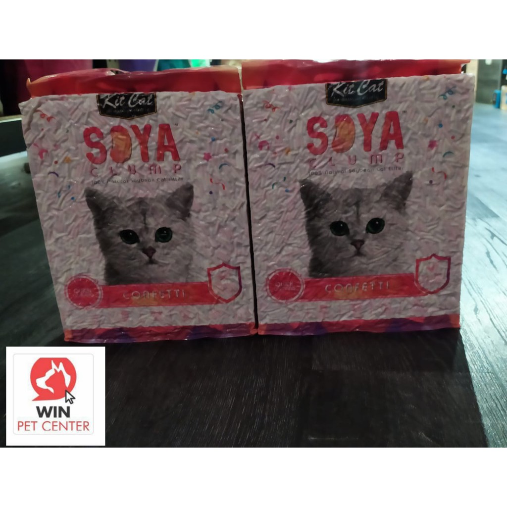 Jual Pasir Kucing Kit Cat/ kitcat/ kit kat Confetti Soya Clump Cat 7