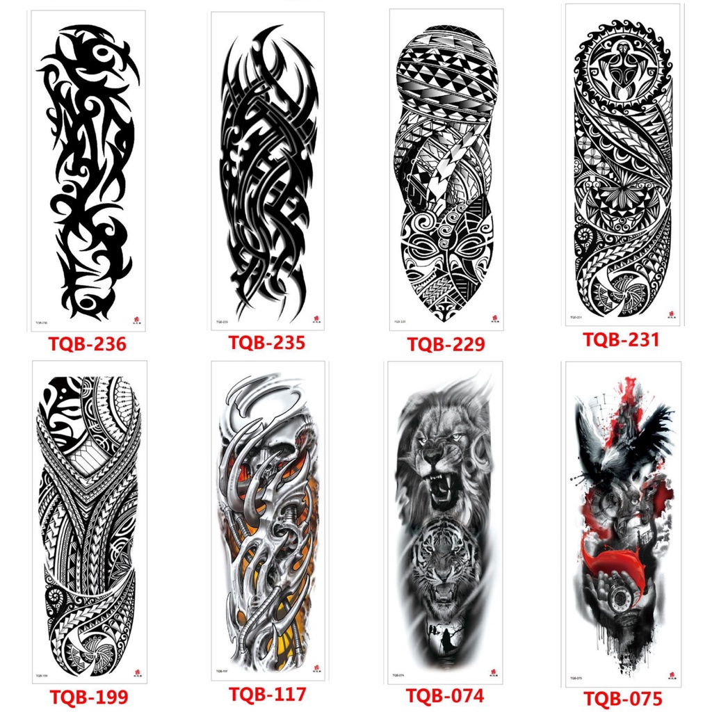 Grosir Stiker Tato / Tato Temporer 17x48cm Motif Aesthetic Tatto Temporary Tato Halal Tato air Berbagai motif perempuan pedang iluminati bunga tengkorak