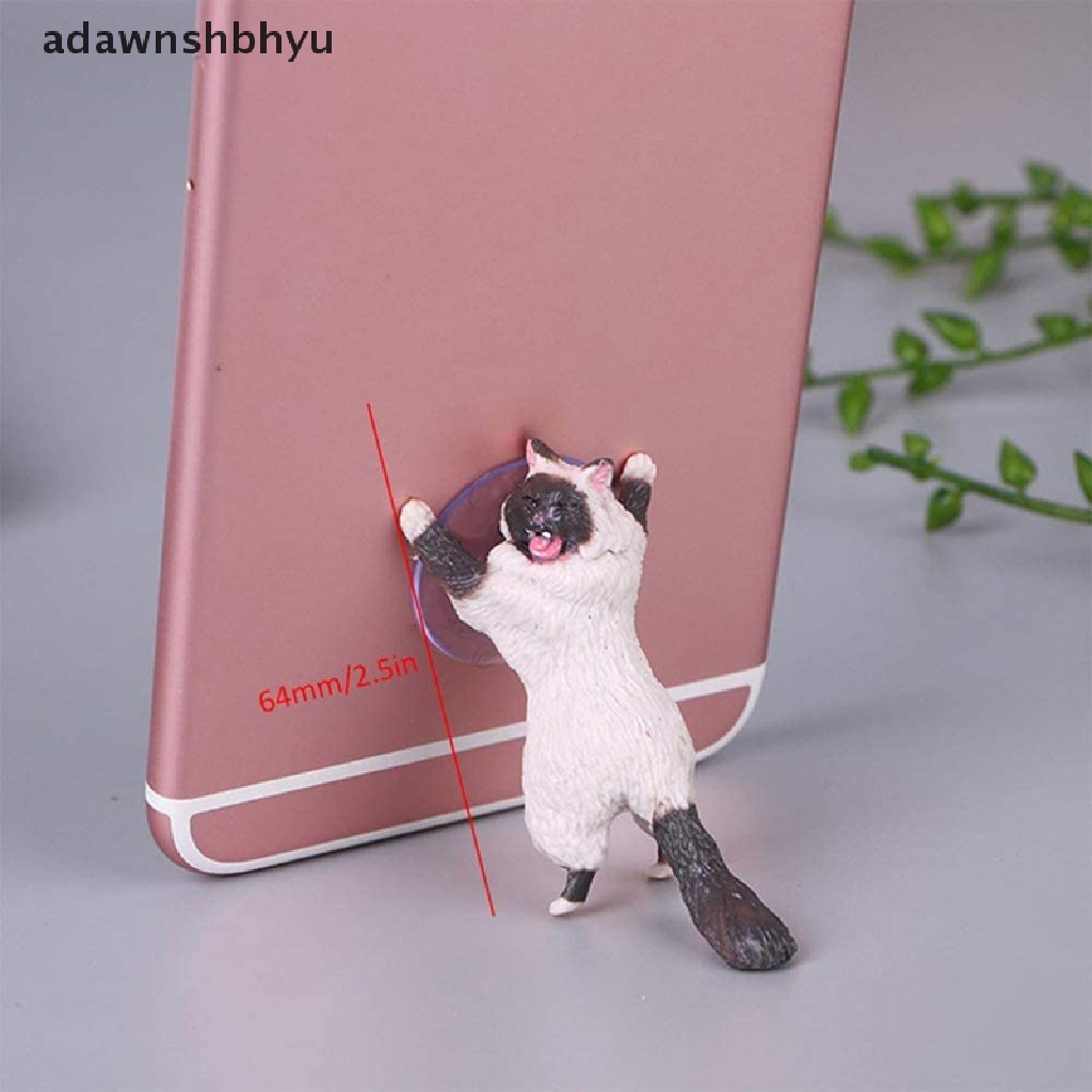 Adawnshbhyu Kucing Lucu Dudukan Ponsel Suction Cup Desktop Stand Tablet Stent Kitten Hadiah