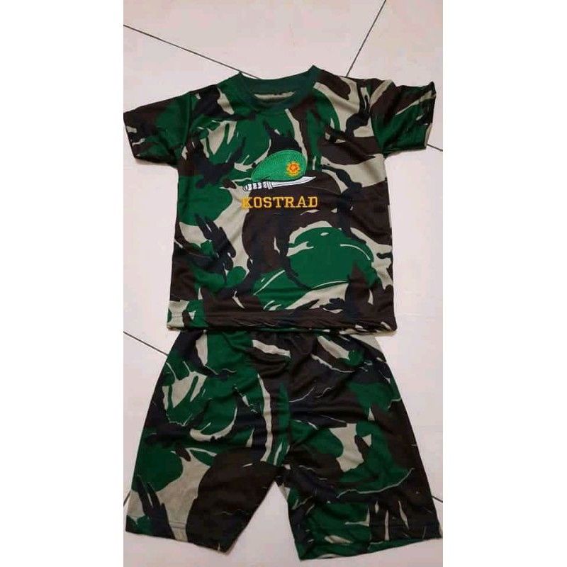 (COD)kaos loreng anak laki-laki/Kaos Loreng anak perempuan/kaos loreng anak TNI/kaos loreng anak