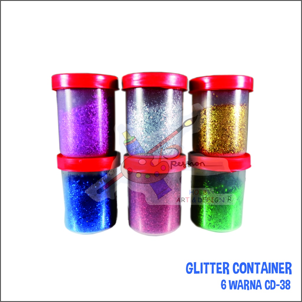 

XP GLITTER CONTAINER SET ISI 6 WARNA BERBEDA