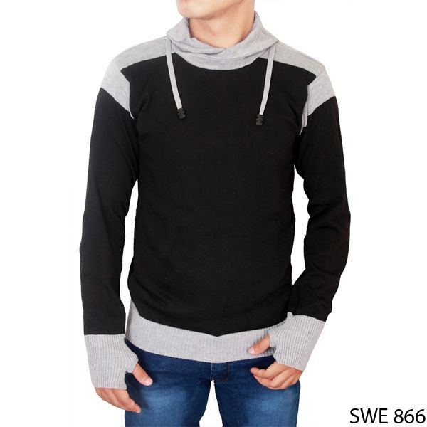 Sweater Vest Pria Rajut Hitam – SWE 866