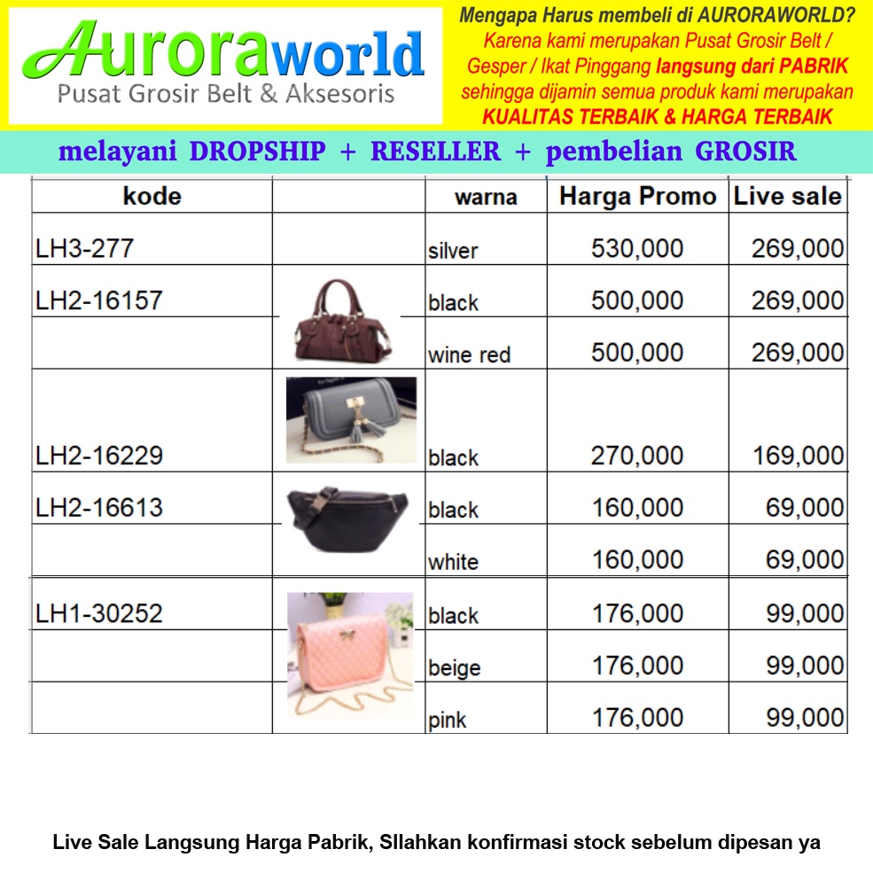 LIVE SALE AURORAWORLD BARANG BERKUALITAS HARGA TERJANGKAU SEMUA PASTI DISCOUNT, DIJAMIN PALING MURAH