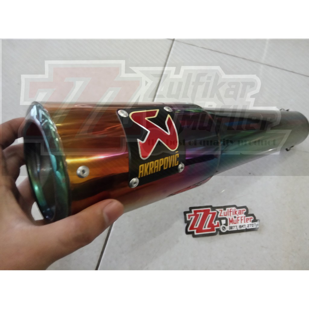 silincer knalpot racing akrapovic pelangi glass