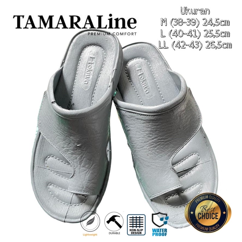 Sandal Selop Slide Slip on Jepit Karet Pria Dewasa / Remaja - TAMARALINE 122 / Bahan Premium Lentur Empuk Ringan Kuat Anti Slip Anti Air / Model Sandal Casual Santai Rumah Hotel Outdoor Kamar Mandi Murah Original