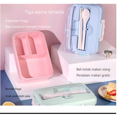 KOTAK MAKAN LUNCH BOX GANDUNG JERAMI SET