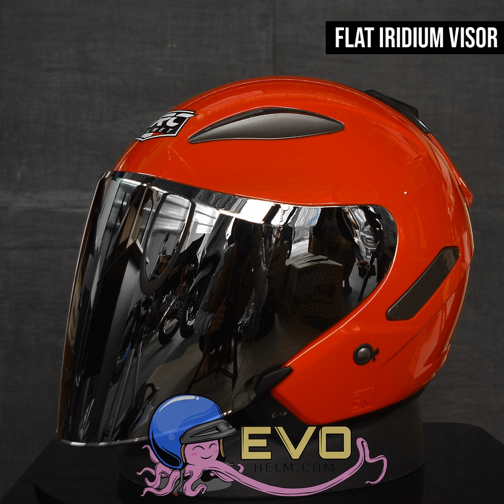 HELM CENTRO VRC MOTIF ORIGINAL FREE VISOR IRIDIUM - ORIGINAL HELM VRC PAKET GANTENG CENTRO-SOLID RED