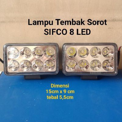 Lampu Tembak Sorot SIFCO 8 LED PUTIH