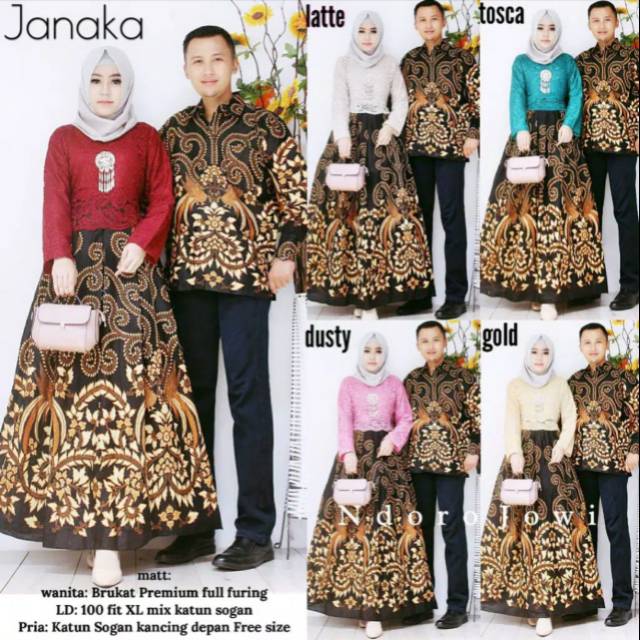 Janaka couple ORI NdoroJowi || couple gamis brokat paling dicari