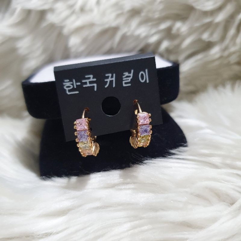 Anting Silver925 Perak Premium Quality Mata kilau Anti Karat anti alergi anting premium model hoops Platgold 9927