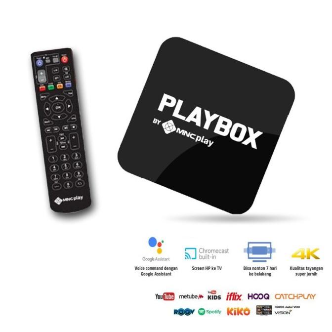 Playbox Android Smart TV Box StarterPack Paket Powered by MNC Play ---Terbaru---