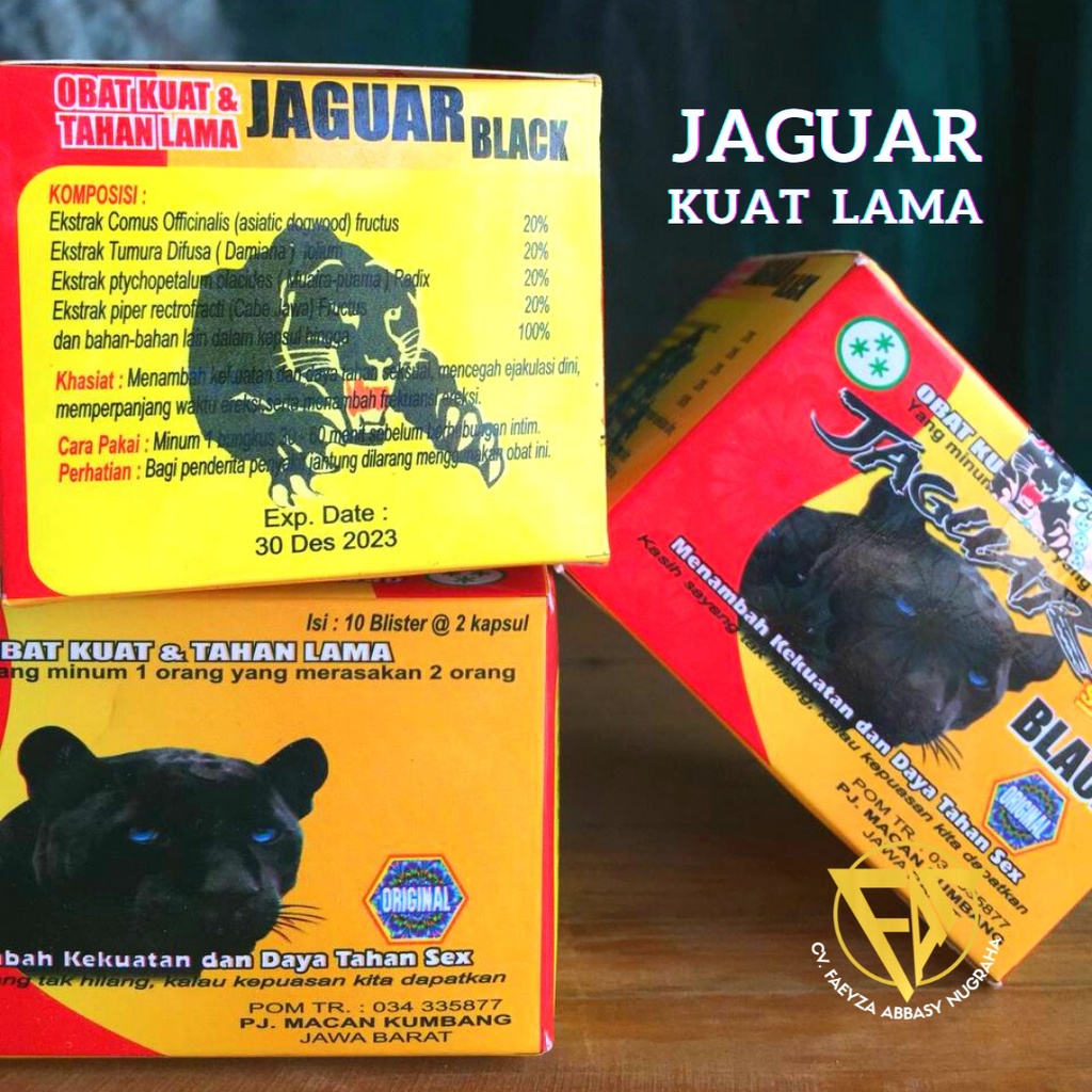 ORIINAL NEW ( JAGUAR BLACK ) STRONG Kapsul Original Obat Herbal 100%ALAMI