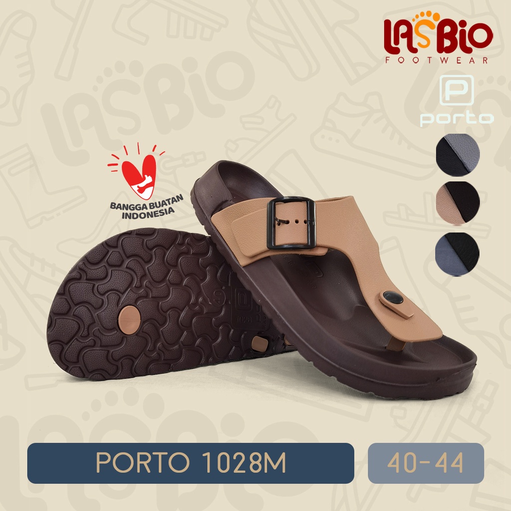 Porto Original Sandal Jepit Kasual Karet Pria 1028M