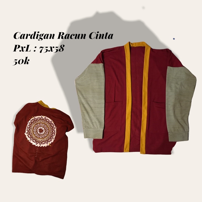 cardigan racun cinta second