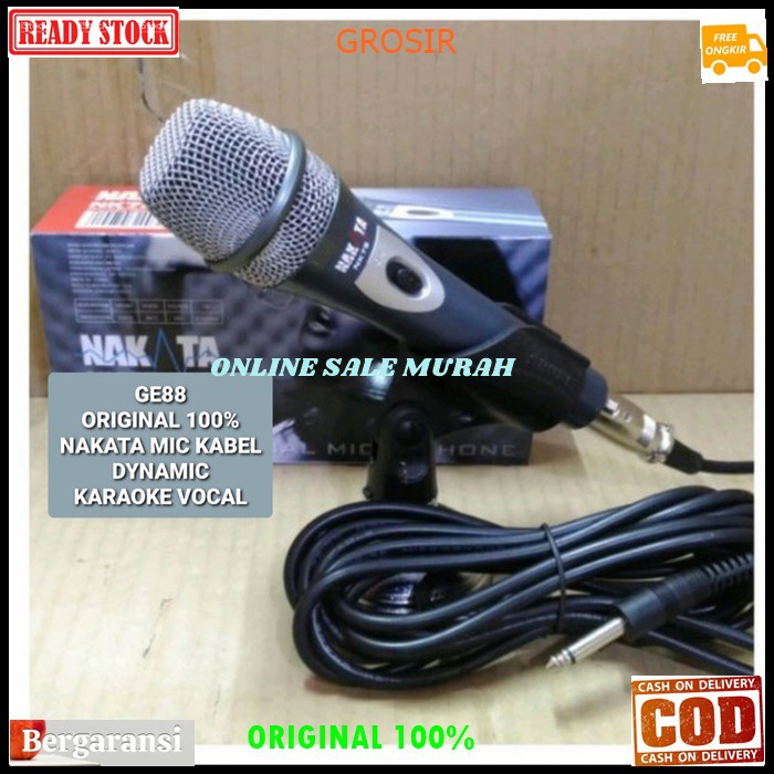 G88 Nakata Mic kabel original 100% Microphone cable mik karaoke dynamic mikrophone vocal vokal audio sound system pengeras suara pro profesional music G88   Langsung nyala. Gk pake baterai  BISA SEGALA JENIS AUDIO SOUND  suara mantap, yg paling penting ti