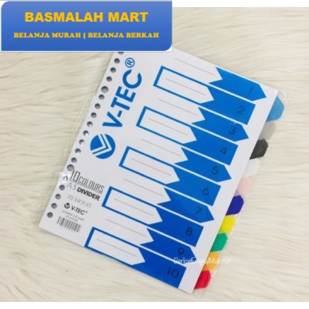 

DIVIDER / PEMBATAS FILE V-TEC A5 (Ilham Berkah Mart)
