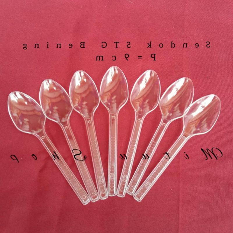 Sendok STG Bening, Susu/Sendok Teh Plastik/Sendok Agar/Sendok Es Cream