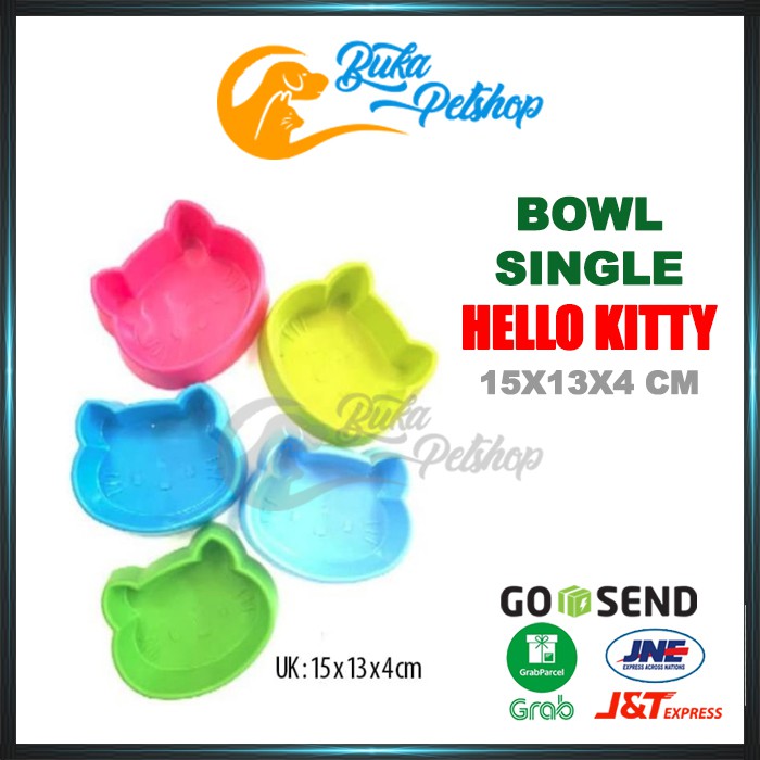 Mangkok Kucing Anjing PET BOWL SINGLE HELLO KITTY