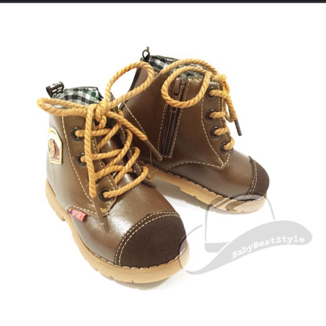Sepatu Boots Kulit Anak/Bayi Import