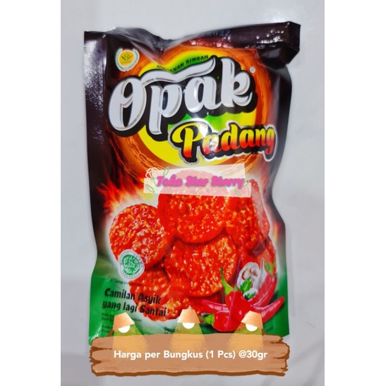 

[Per Pcs] 30gr Keripik Opak Padang Snack Opak Padang Snack Viral 30gr Halal MUI Snek Opak Padang Keripik