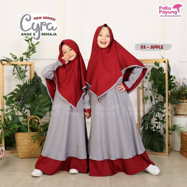 Gamis anak dan remaja Cyra Paku payung