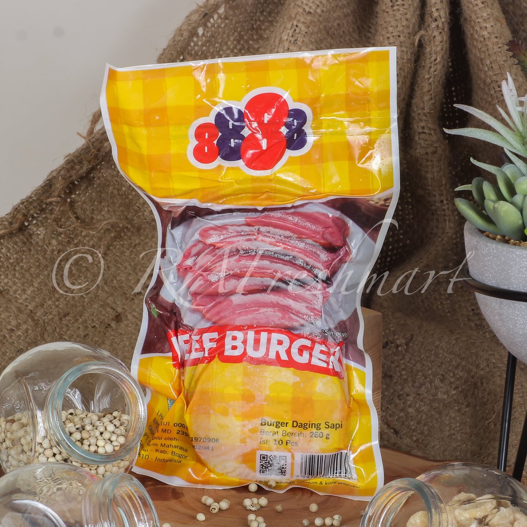 

8888 BEEF BURGER 280 GRAM (20PCS)