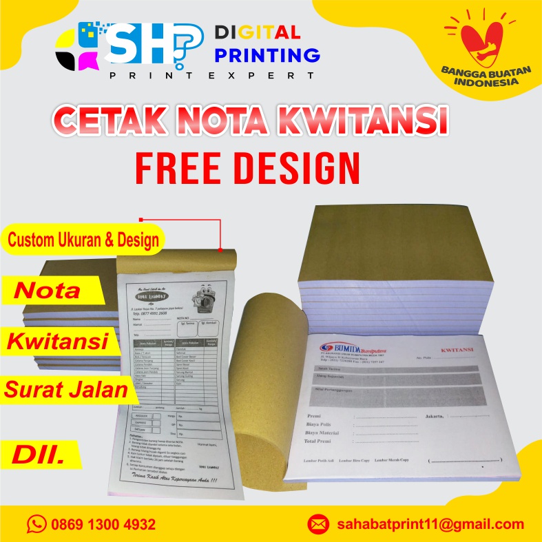 Jual Cetak Nota Kwitansi Surat Jalan Invoice Tanda Te