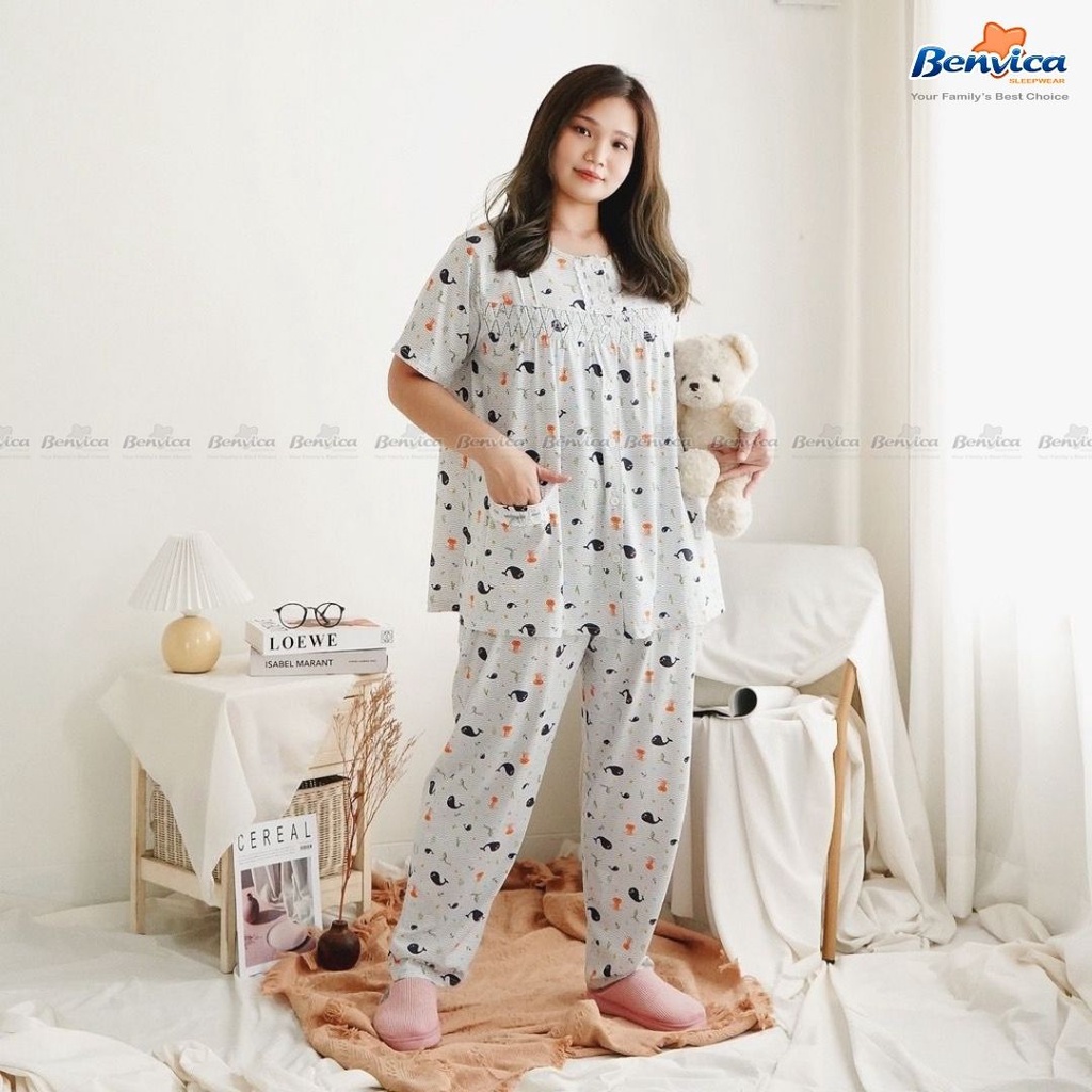 BAJU TIDUR LENGAN PENDEK CELANA PANJANG KAOS PREMUM SIZE XL GREET