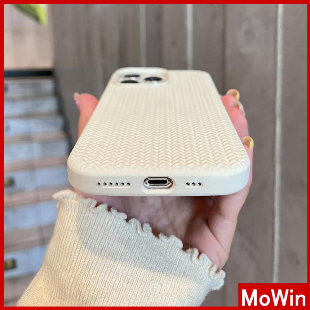 For iPhone 14 Pro Max iPhone Case TPU Soft Case Woven Texture Shockproof Protection Camera Cream White Black Compatible For iPhone 13 Pro max 12 Pro Max 11 xr 7Plus