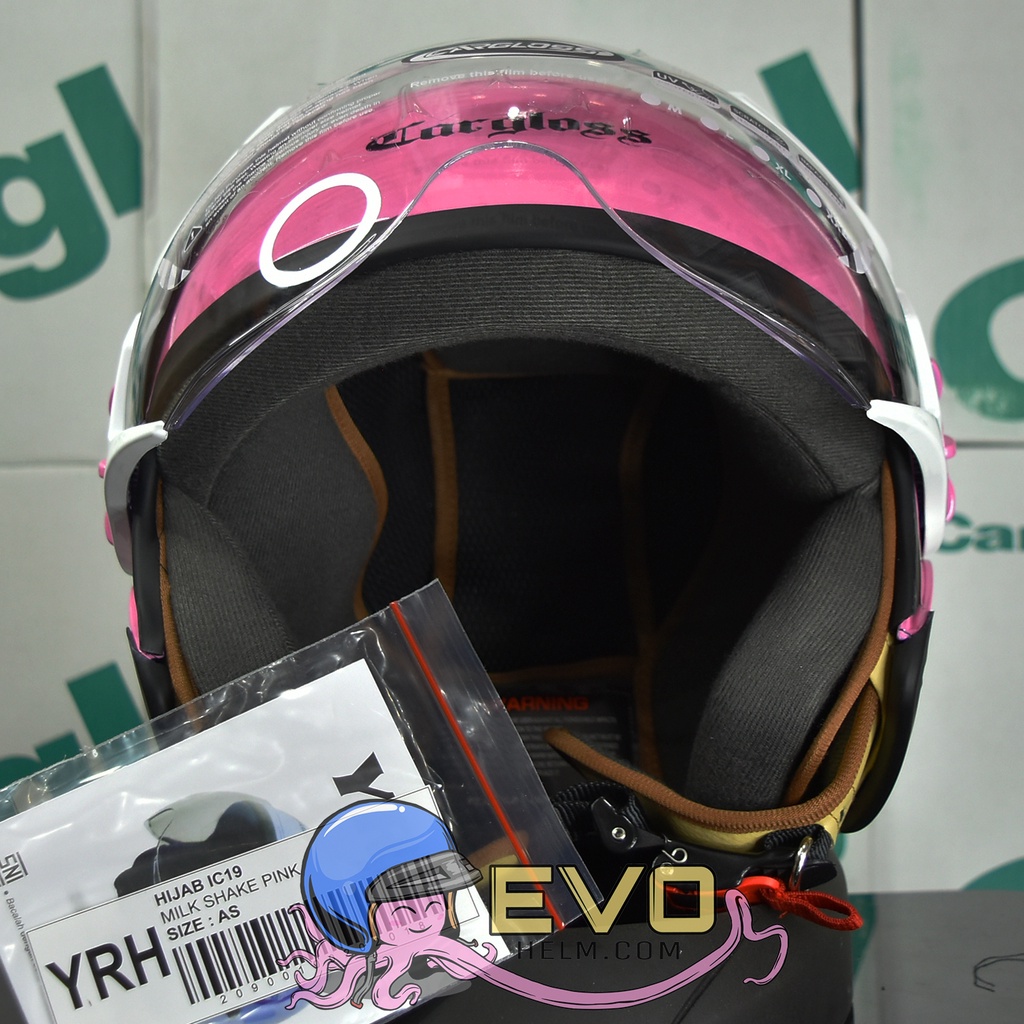 HELM CARGLOSS YRH HIJAB &quot;ORI&quot; - PINK PASTEL METALIC