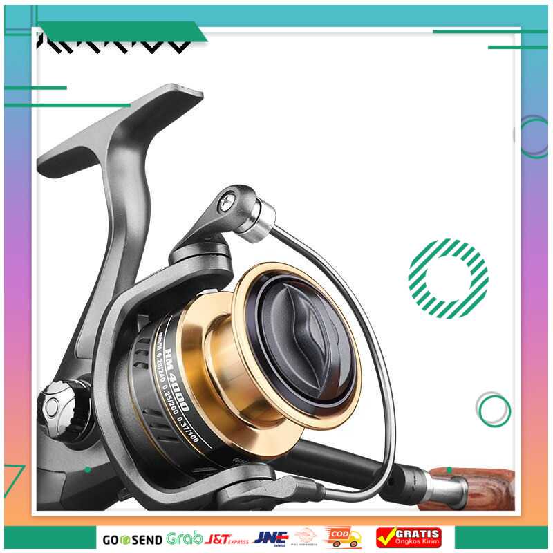 (BISA COD) FTIHSHPLINNHUE HM Series Reel Pancing Fishing Reel 5.2:1 Gear Ratio 8Kg