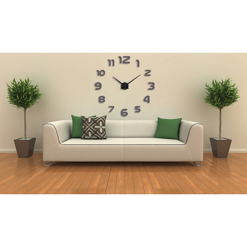 Taffware Jam Dinding Besar DIY Giant Wall Clock Quartz Creative Design 80-130cm - DIY-105 - Black