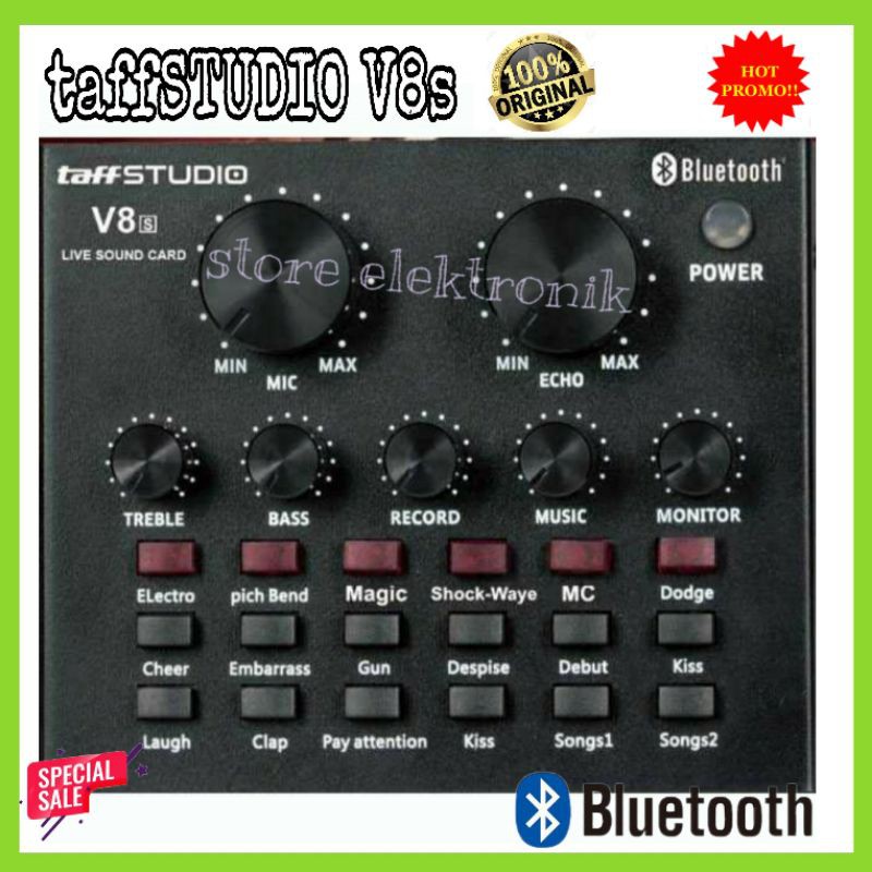 Sound Card TaffStudio V-8s Bluetooth Soundcard TaffStudio V - 8s Ori