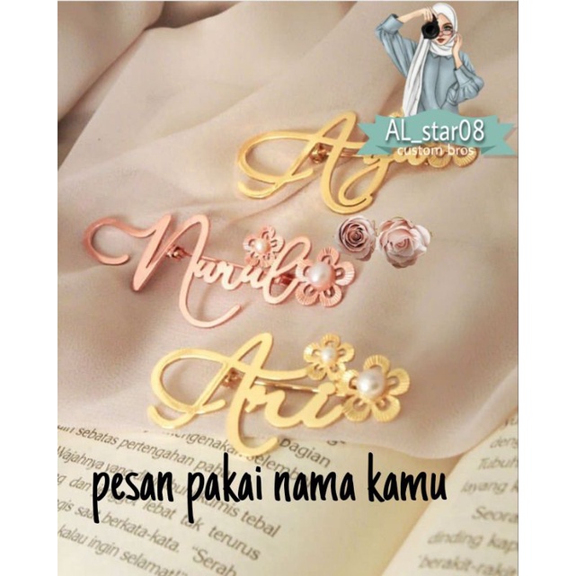 Bros Nama Custom/Bros Jilbab Nama/Bros Nama