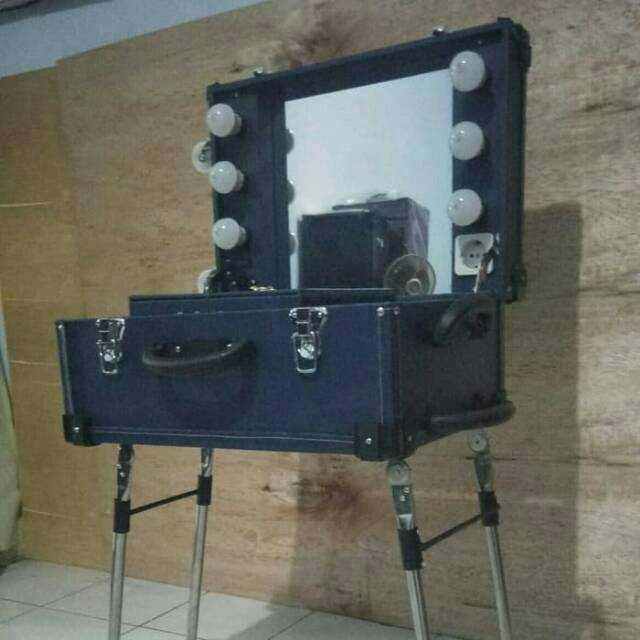 Beautycase lampu & meja 50cm beauty case kotak make up