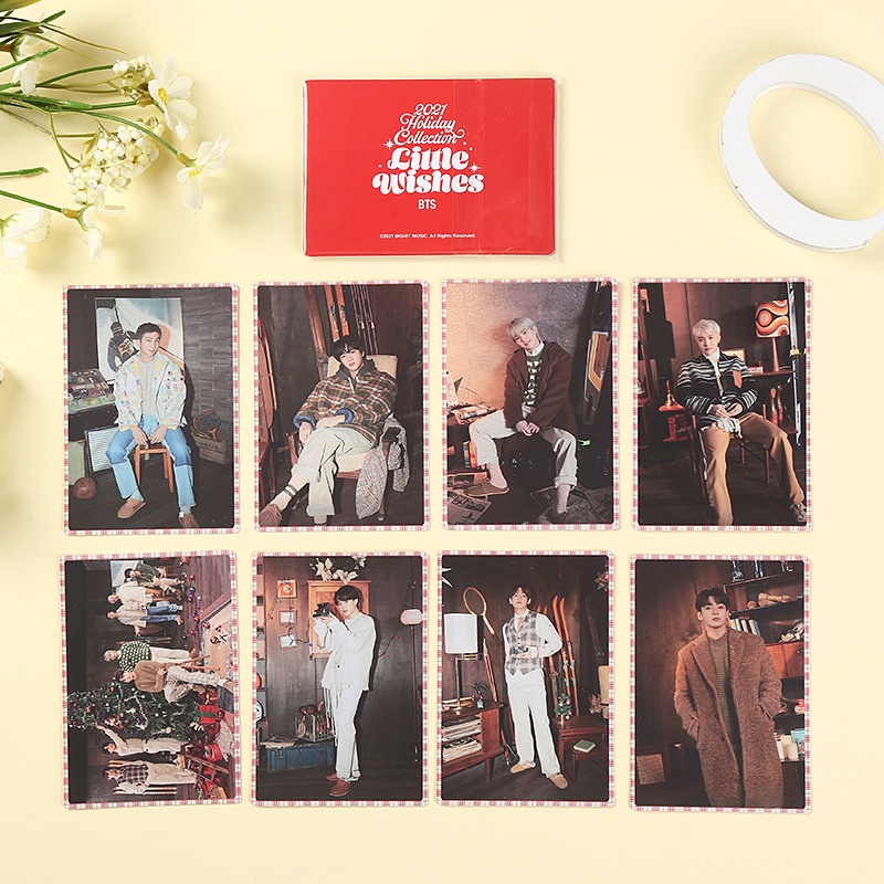 8pcs Kartu Foto Kpop Bts Little Wishes 2022 Ukuran 7x10cm Untuk Koleksi