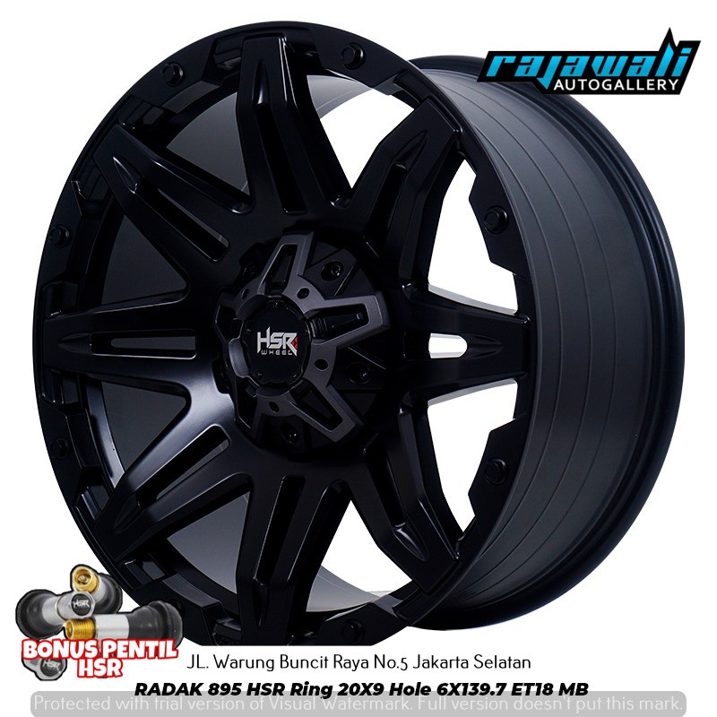 VELG HSR RING 20 LEBAR 9 RATA RADAK UNTUK FORTUNER PAJERO SPORT DMAX BLAZER HOLE 6X139,7 SMB MODEL O