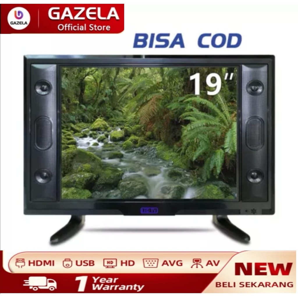 Jual Gazela TV LED 19 INCH SPEAKER LED TV BUAT Monitor Komputer SUPPORT