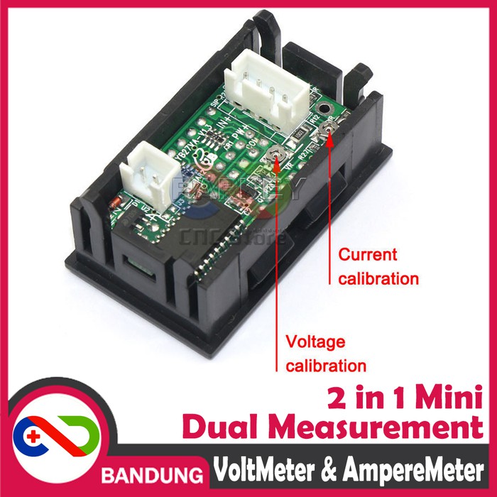 DUAL MINI VOLTMETER AMMETER AMPERE METER LED 0-100V 0-10A DC