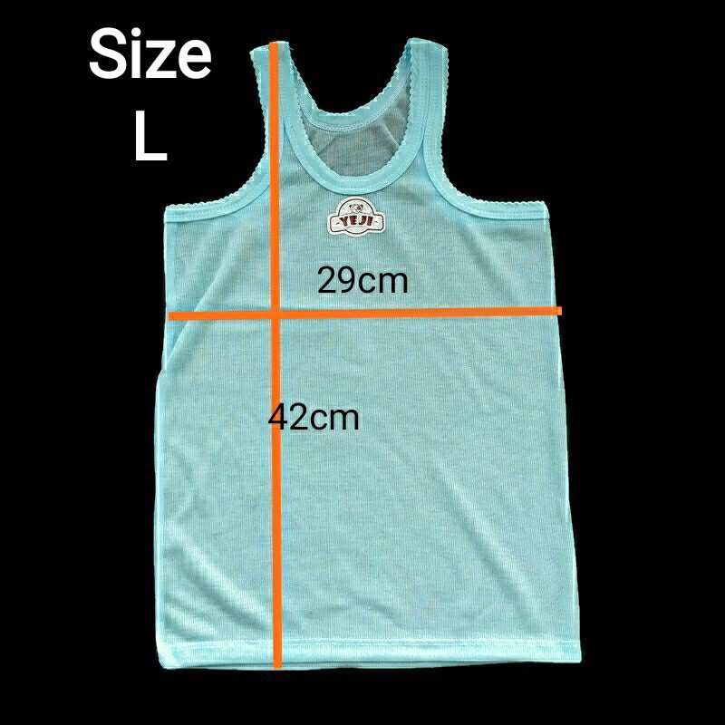 VS - SINGLET / KAOS DALAM ANAK / KUTUNG POLOS  WARNA S,M,L &amp; XL