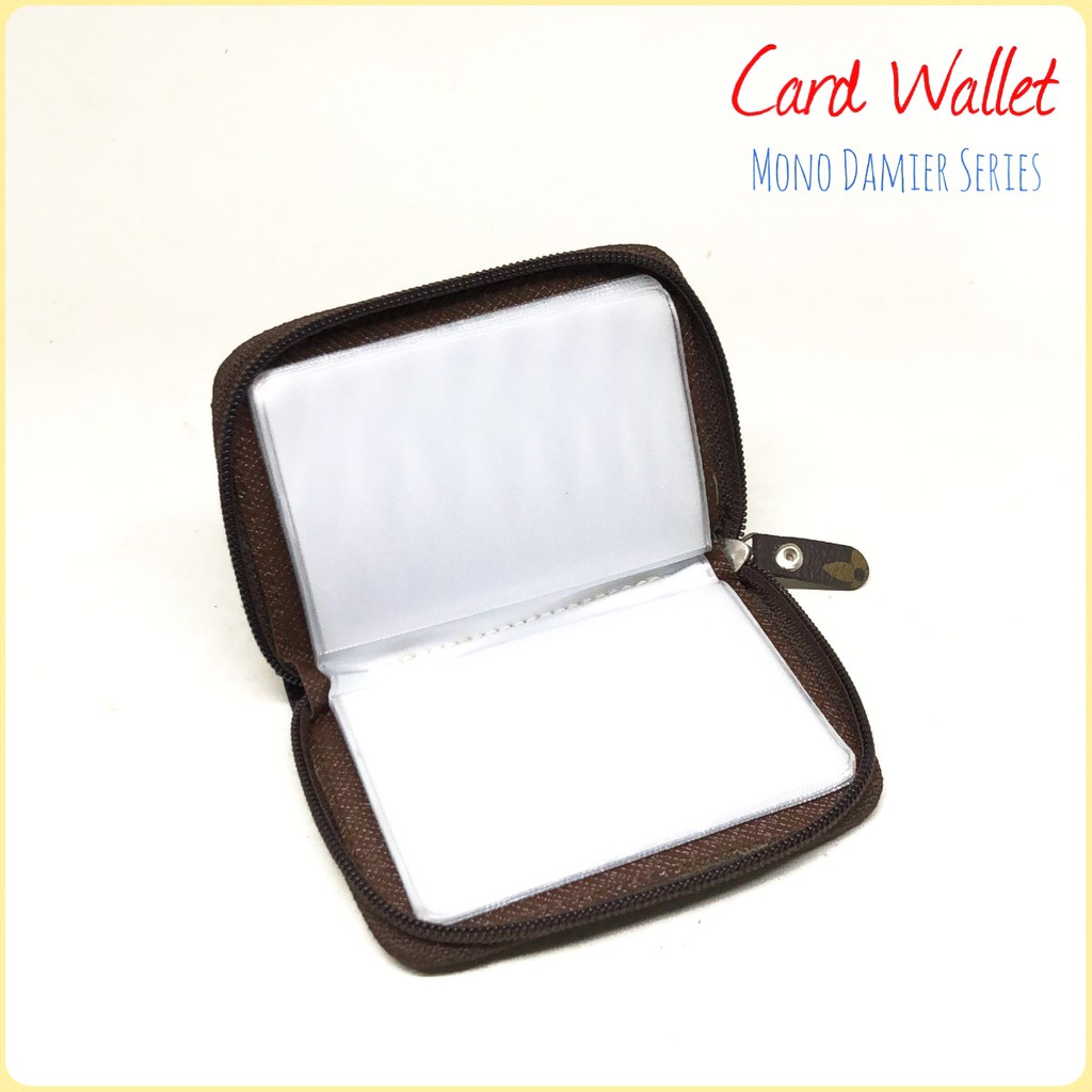 dompet card mono damier series import dompet kartu resleting model album