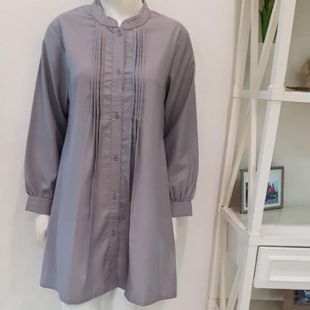 Kemeja tunik detail garis by edness kayla