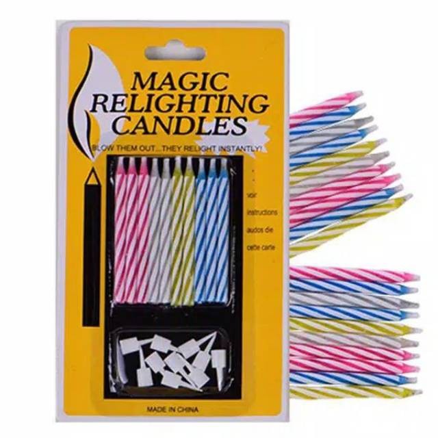Lilin magic / lilin ultah spiral kecil / lilin kue