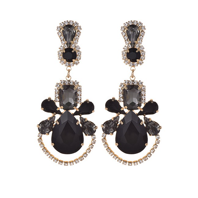 LRC Anting Tusuk Fashion Geometric Shape Decorated Earrings
