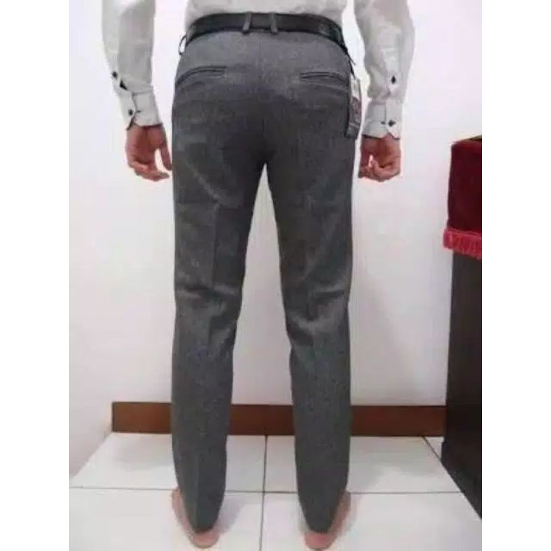 celana bahan slimfit kantor bahan wol.